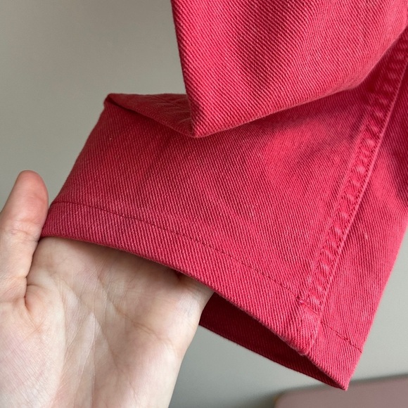 Sandro Paris Cropped Red Denim Jeans, Size 38 (EU) / Size 8 (US) - Picture 6 of 16